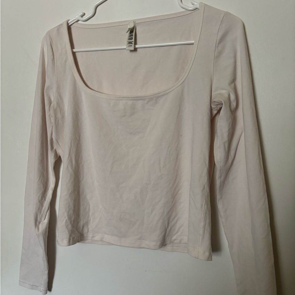 SKIMS Women's Cream Long Sleeve Top